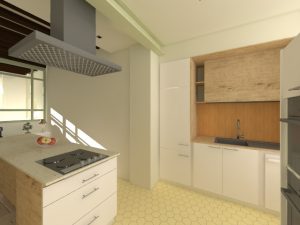 Aménagement d'une cuisine, Rénovation d'une maison ancienne